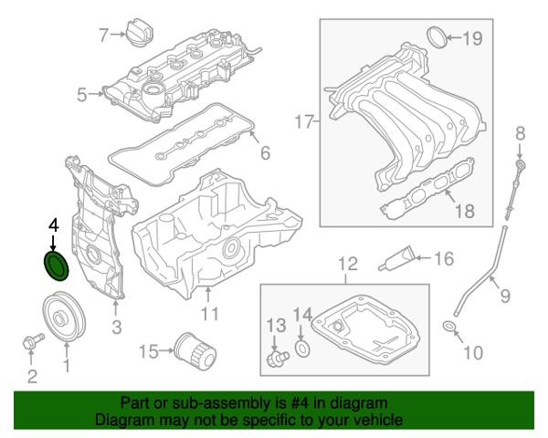 NISSAN 135101KT0A Сальник коленвала в наличии Полтава