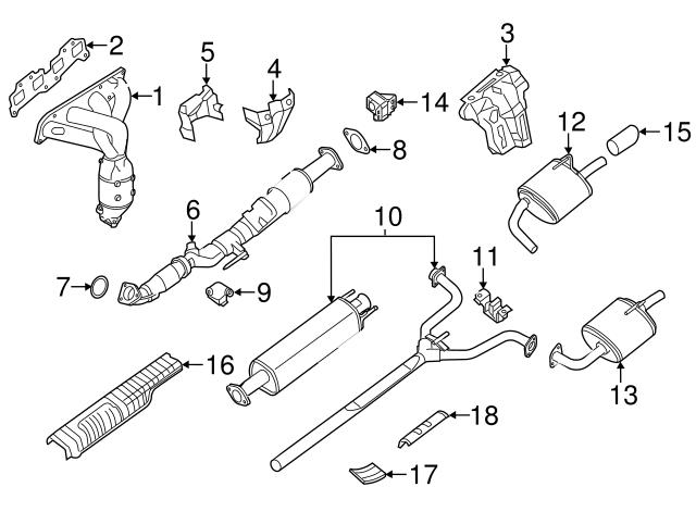 Прокладка коллектора выпускного 140363TA0B NISSAN