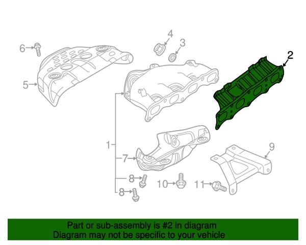 Прокладка выпускного коллектора 1555A560 MITSUBISHI
