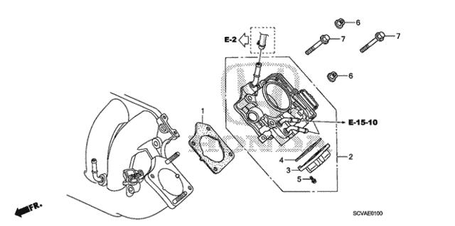 Прокладка на дроссельную заслонку 16176RTA004 HONDA