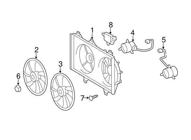 1636331080 TOYOTA Мотор вентилятора системы охлаждения левый купить в Павлоград