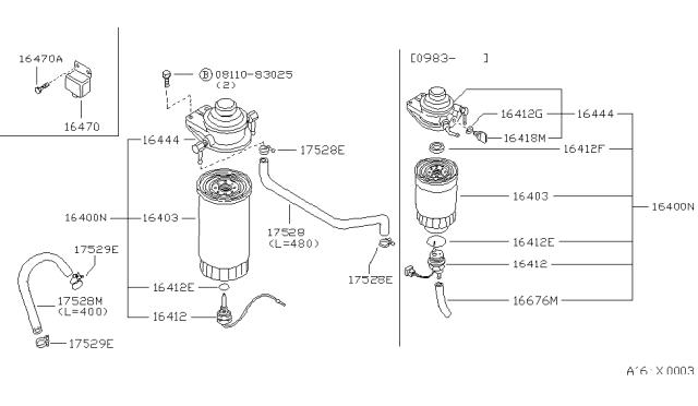 NISSAN 1640359E0A Топливный фильтр в наличии Ровно