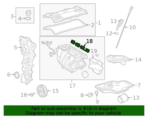  Прокладка впускного коллектора 1717125010 TOYOTA
