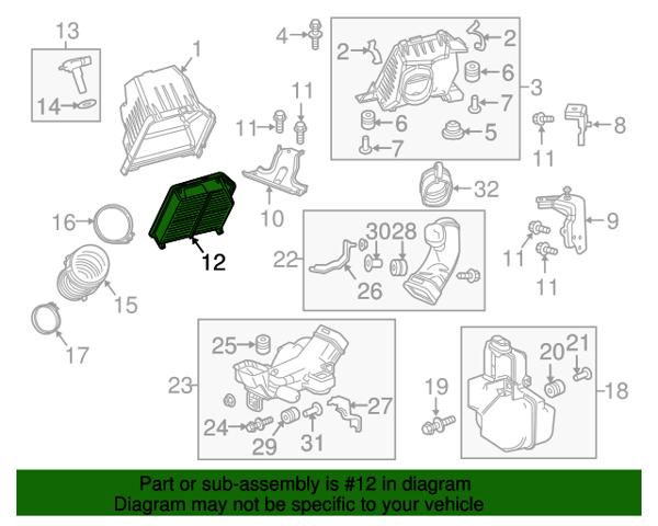 Элемент воздушного фильтра 172205LAA00 HONDA