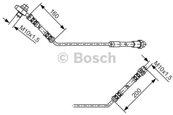 BOSCH 1987476054 Шланг тормозной задний левый в наличии Павлоград