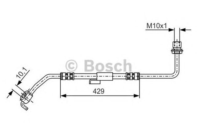 1987476511 BOSCH Шланг тормозной передний левый купить в Павлоград