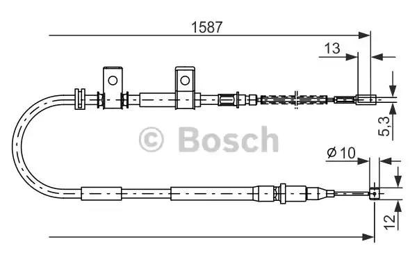 1987477717 BOSCH Задний правый трос ручника купить в Хмельницкий