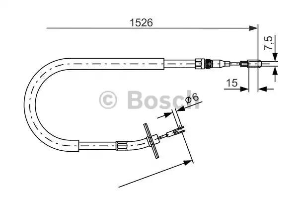 1987477859 BOSCH Задний правый трос ручника купить в Ровно