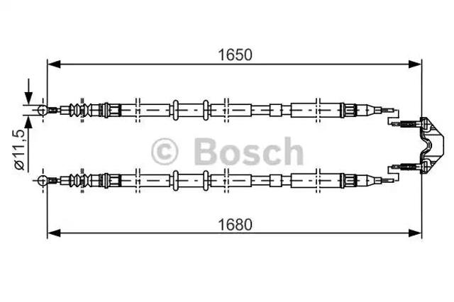 Трос ручного тормоза задний, правый/левый 1987477909 BOSCH
