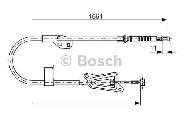 Трос ручного тормоза задний, правый 1987477914 BOSCH