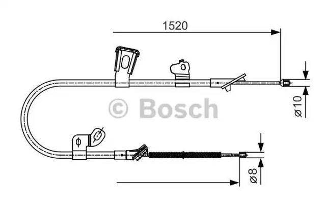 Трос ручника задний 1987477918 BOSCH
