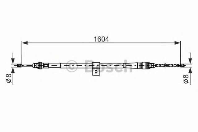 1987477980 BOSCH Задний правый трос ручника купить в Черкассы