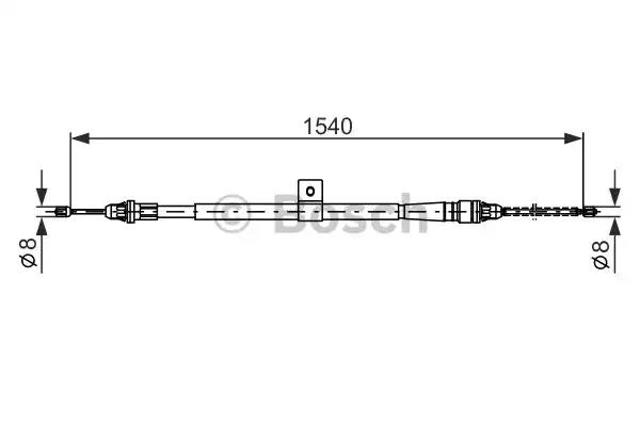 Трос ручного тормоза задний 1987477992 BOSCH