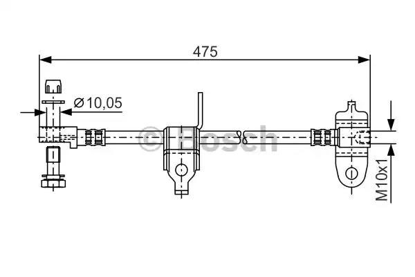 1987481045 BOSCH Шланг тормозной передний левый купить в Ровно