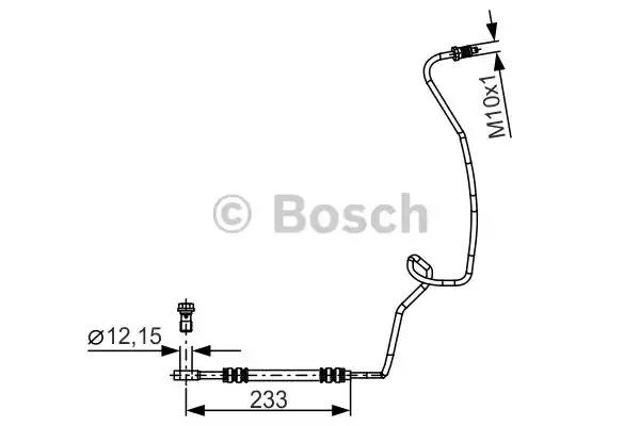 BOSCH 1987481338 Шланг тормозной задний левый в наличии Полтава