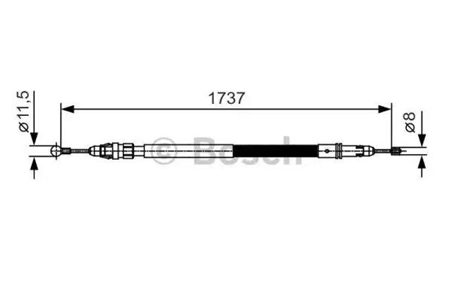 BOSCH 1987482008 Задний трос ручника в наличии Тернополь
