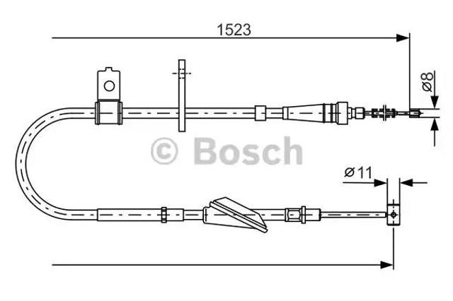 1987482092 BOSCH Задний правый трос ручника купить в Тернополь