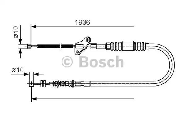 Трос ручного тормоза задний, правый 1987482110 BOSCH