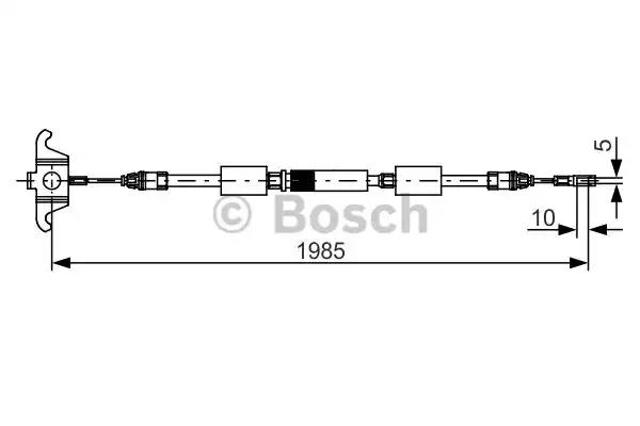 Трос ручного тормоза передний 1987482128 BOSCH