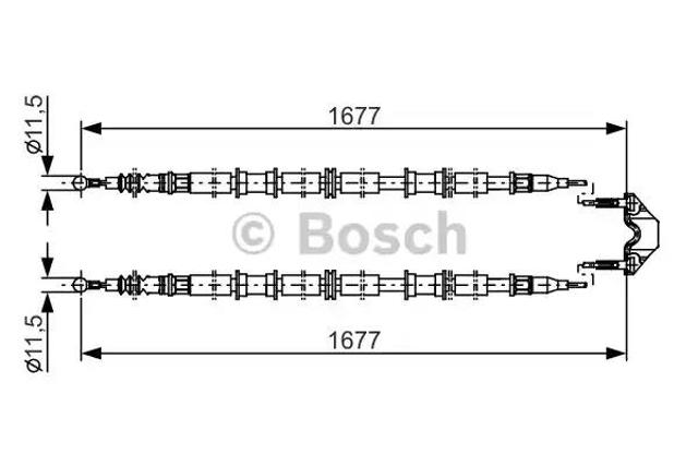 Трос ручного тормоза задний правый/левый 1987482141 BOSCH
