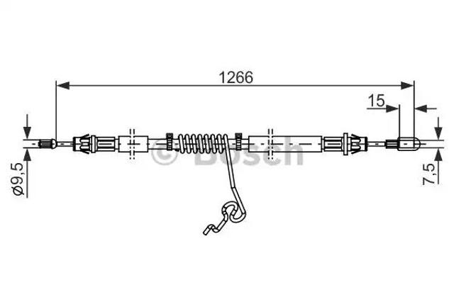 BOSCH 1987482281 Трос ручного тормоза задний правый в наличии Украина