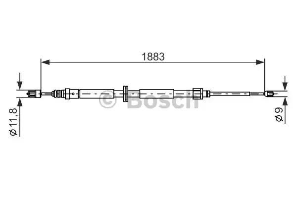 1987482302 BOSCH Трос ручного тормоза задний правый/левый купить в Полтава