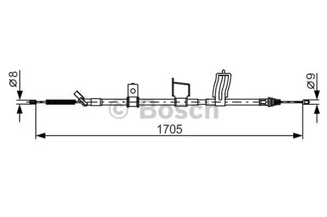 1987482339 BOSCH Трос ручного тормоза задний правый купить в Чернигов