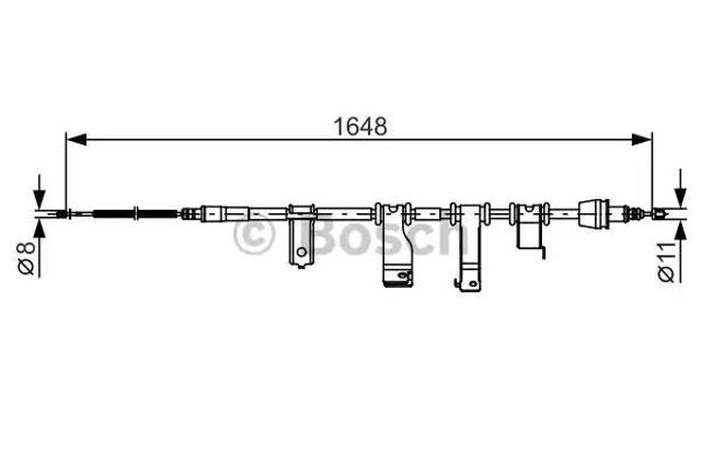 Трос ручного тормоза задний, правый 1987482350 BOSCH