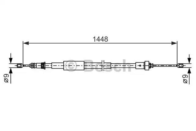 BOSCH 1987482386 Трос ручного тормоза задний правый в наличии Полтава