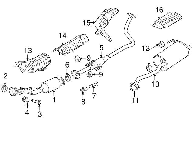 Болт выхлопной системы (глушителя) 206068H30A NISSAN