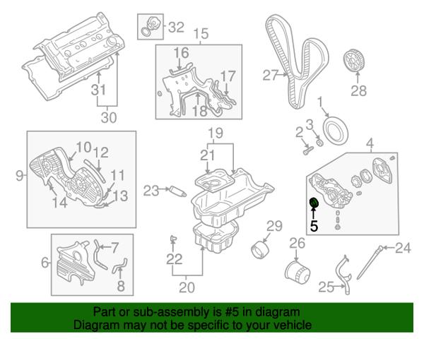 2142135011 HYUNDAI Сальник коленвала двигателя передний купить в Полтава