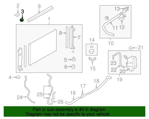 21506AX300 NISSAN Подушка крепления радиатора верхняя купить в Запорожье