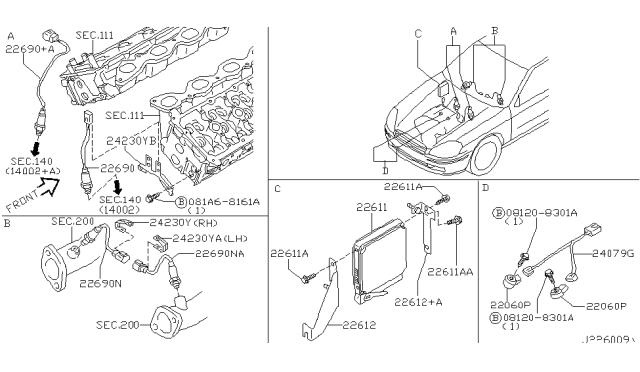 NISSAN 220602A000 Датчик детонации в наличии Ирпень
