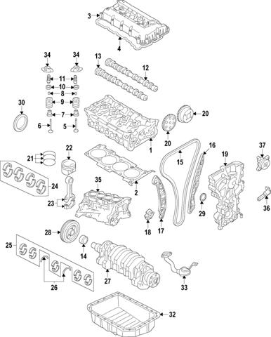 Маслосъемный колпачек выпускного клапана 222242B001 HYUNDAI