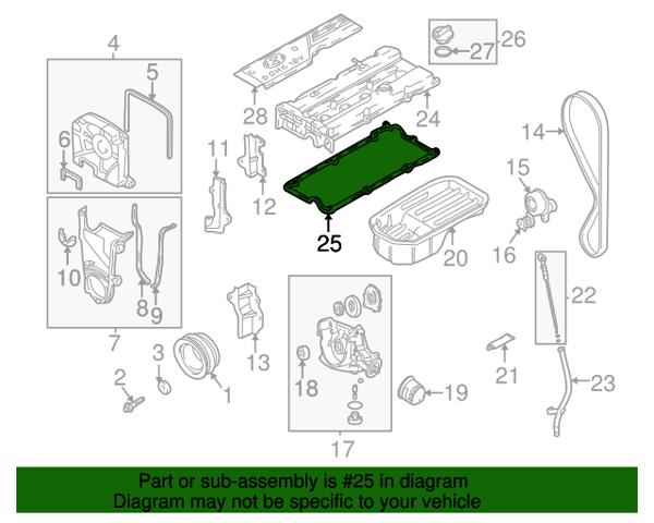Прокладка клапанной крышки 2244126020 HYUNDAI