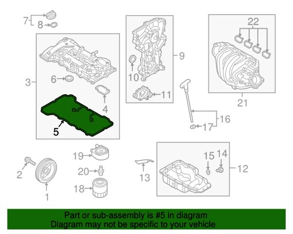 Прокладка клапанной крышки 224412E210 HYUNDAI