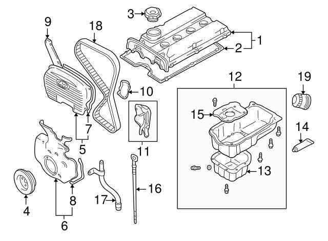 Прокладка крышки двигателя 2244138010 HYUNDAI