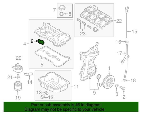 Прокладка топливного насоса на клапанной крышке 224422G670 HYUNDAI