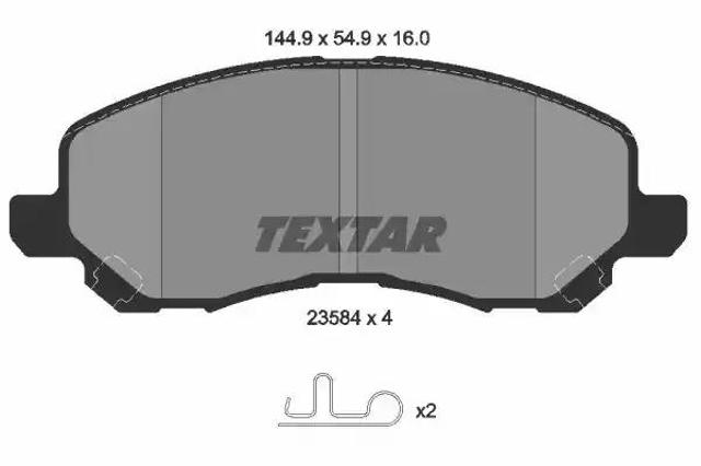 Колодки тормозные 2358403 TEXTAR