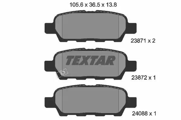 Задние колодки 2387101 TEXTAR