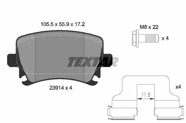 Задние колодки 2391401 TEXTAR