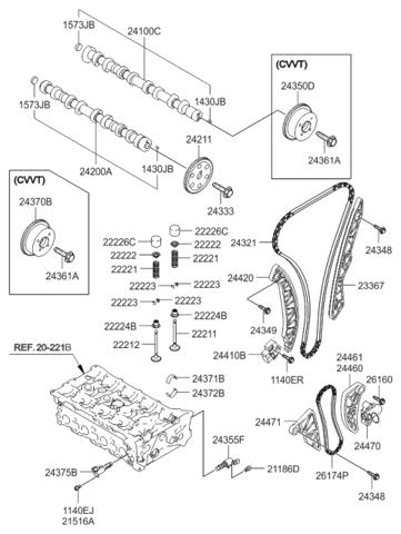 HYUNDAI 2446025001 Натяжитель цепи насоса масляного в наличии Харьков