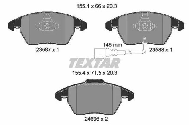 Тормозные колодки 2469602 TEXTAR