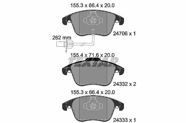 Колодки передние 2470601 TEXTAR