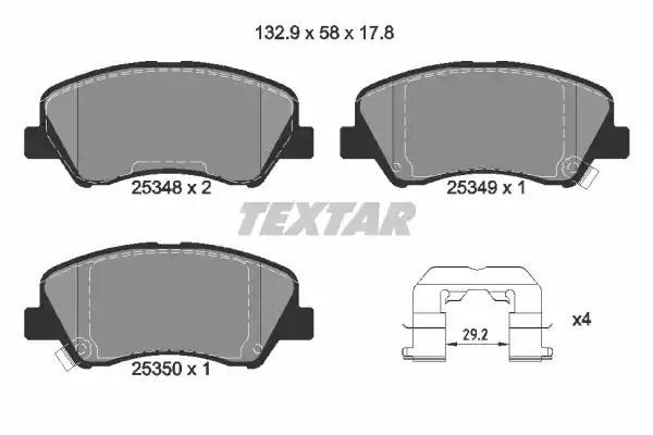Колодки тормозные дисковые комплект 2534801 TEXTAR
