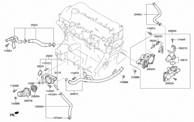 HYUNDAI 255002E085 Термостат в наличии Павлоград