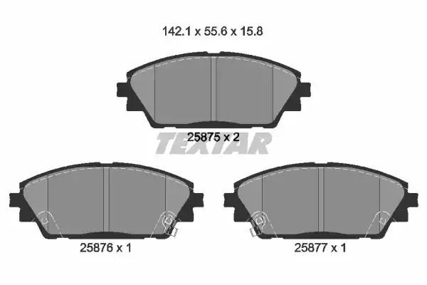 Колодки передние 2587501 TEXTAR