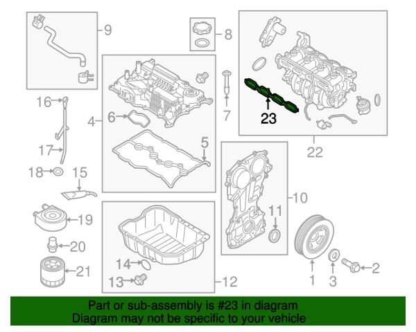 283132GTA0 HYUNDAI Прокладка впускного коллектора купить в Черновцы