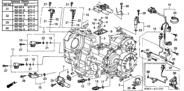 28610RKE004 HONDA Датчик давления масла КПП купить в Каменское