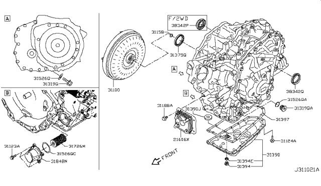 NISSAN 313751XF00 Сальник масляного насоса АКПП в наличии Хмельницкий